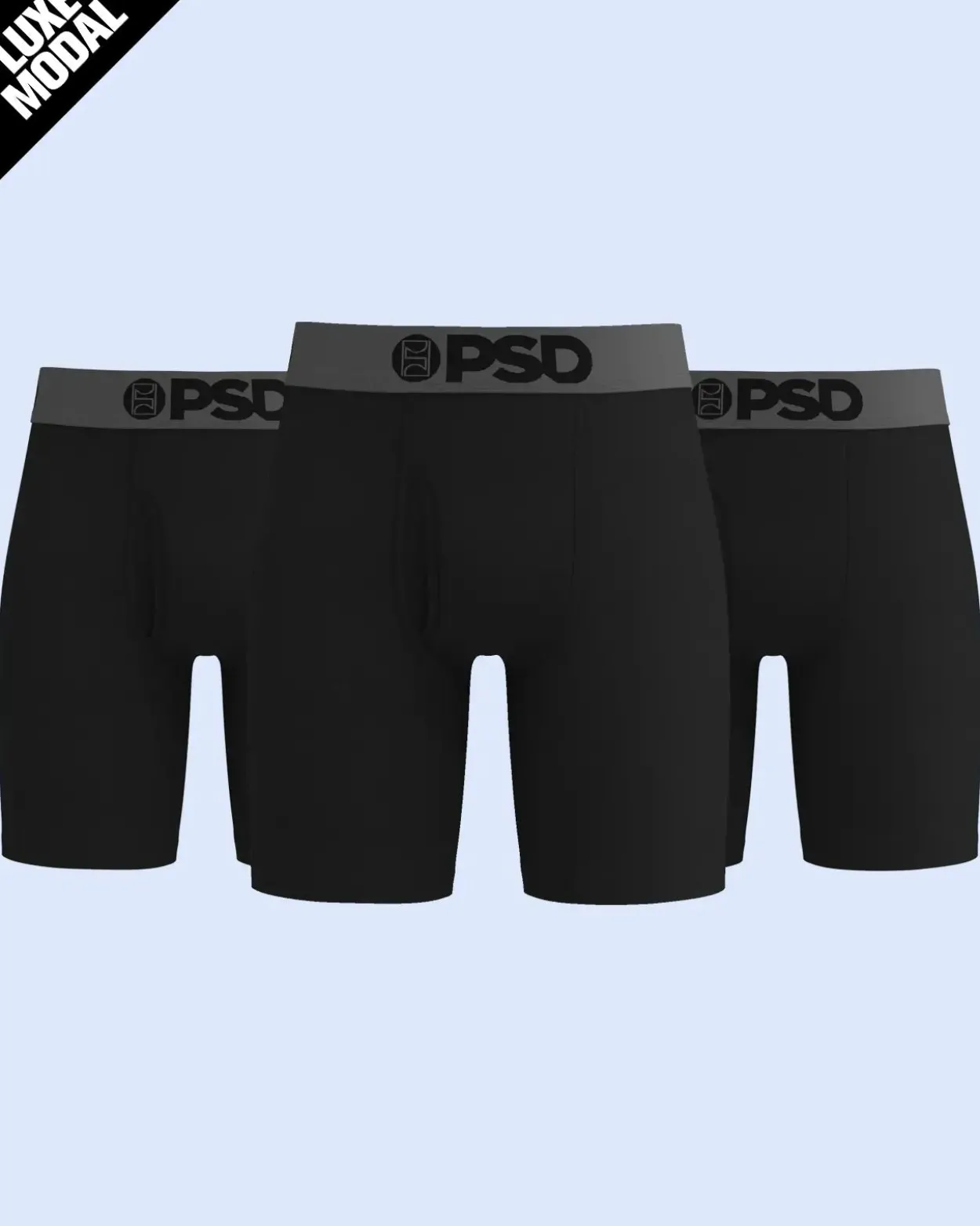 Luxe Modal 3 Pack - Black Grey