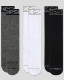 3 Pack - Band Crew - Grey/White/Black