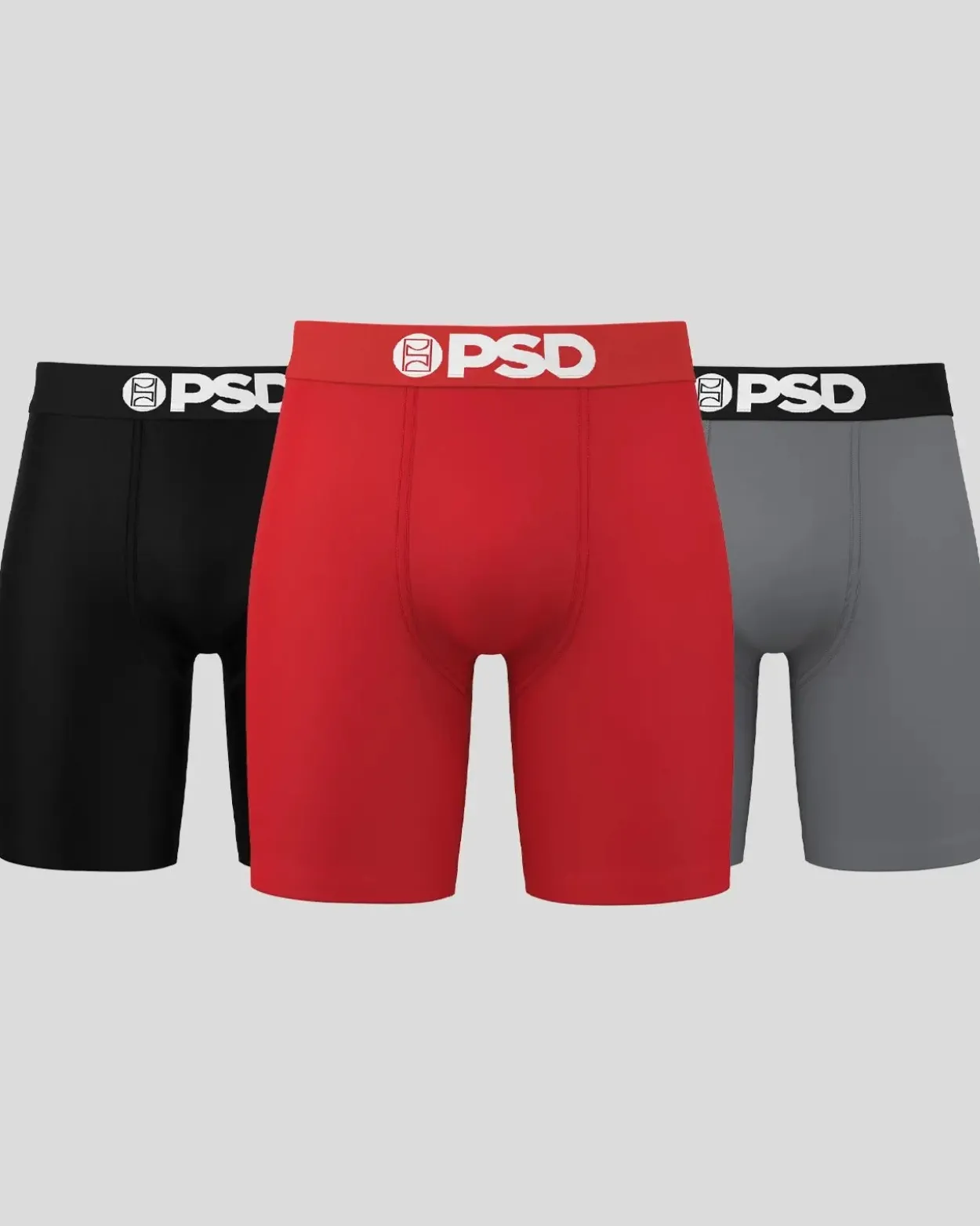 Solids 3 Pack - Red/Grey/Black